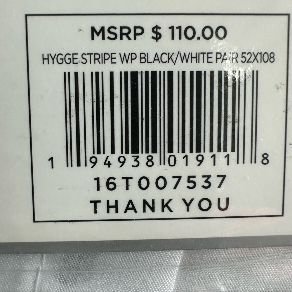 Hygge Stripe WP Black/White Pair